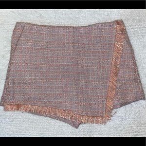 New, woven wool skort